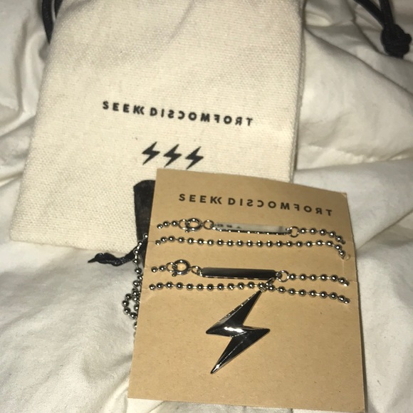 Seek Discomfort Lightning Bolt Necklace 